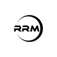 rrm brief logo ontwerp in illustratie. vector logo, schoonschrift ontwerpen voor logo, poster, uitnodiging, enz.