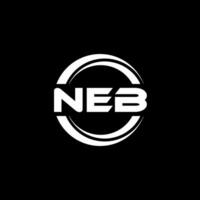 neb logo ontwerp, inspiratie voor een uniek identiteit. modern elegantie en creatief ontwerp. watermerk uw succes met de opvallend deze logo. vector