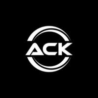 ack logo ontwerp, inspiratie voor een uniek identiteit. modern elegantie en creatief ontwerp. watermerk uw succes met de opvallend deze logo. vector