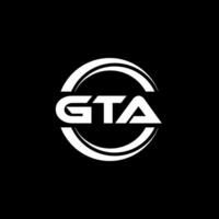 gta logo ontwerp, inspiratie voor een uniek identiteit. modern elegantie en creatief ontwerp. watermerk uw succes met de opvallend deze logo. vector