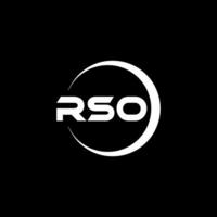 rso brief logo ontwerp in illustratie. vector logo, schoonschrift ontwerpen voor logo, poster, uitnodiging, enz.