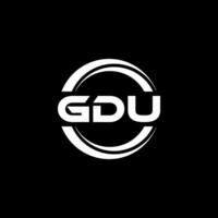 gdu logo ontwerp, inspiratie voor een uniek identiteit. modern elegantie en creatief ontwerp. watermerk uw succes met de opvallend deze logo. vector