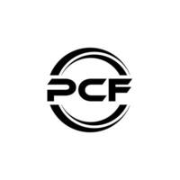 pcf logo ontwerp, inspiratie voor een uniek identiteit. modern elegantie en creatief ontwerp. watermerk uw succes met de opvallend deze logo. vector