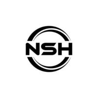 nsh logo ontwerp, inspiratie voor een uniek identiteit. modern elegantie en creatief ontwerp. watermerk uw succes met de opvallend deze logo. vector