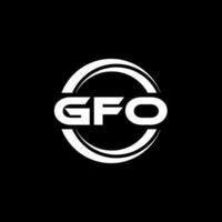 gfo logo ontwerp, inspiratie voor een uniek identiteit. modern elegantie en creatief ontwerp. watermerk uw succes met de opvallend deze logo. vector