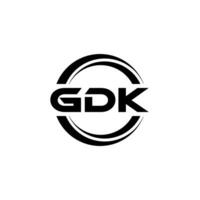 gdk logo ontwerp, inspiratie voor een uniek identiteit. modern elegantie en creatief ontwerp. watermerk uw succes met de opvallend deze logo. vector