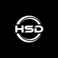 hsd logo ontwerp, inspiratie voor een uniek identiteit. modern elegantie en creatief ontwerp. watermerk uw succes met de opvallend deze logo. vector