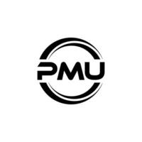 pmu logo ontwerp, inspiratie voor een uniek identiteit. modern elegantie en creatief ontwerp. watermerk uw succes met de opvallend deze logo. vector