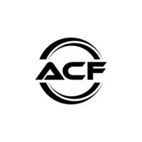 acf logo ontwerp, inspiratie voor een uniek identiteit. modern elegantie en creatief ontwerp. watermerk uw succes met de opvallend deze logo. vector