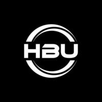 hbu logo ontwerp, inspiratie voor een uniek identiteit. modern elegantie en creatief ontwerp. watermerk uw succes met de opvallend deze logo. vector