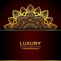 gouden luxe mandala achtergrond vector ontwerp met gouden kleur