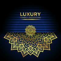 mandla achtergrond ontwerp met gouden arabesk patroon Arabisch Islamitisch oosten- stijl vector