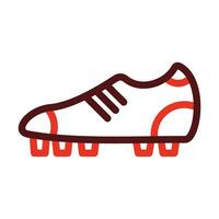 Amerikaans voetbal laarzen dik lijn twee kleur pictogrammen voor persoonlijk en reclame gebruiken. vector