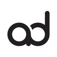 brief een d met elkaar verbonden logo ontwerp vector illustratie Aan wit achtergrond.