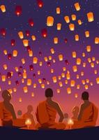 Taiwan Sky Lantern Event vector