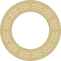 vector goud ronde klassiek Renaissance ornament. cirkel, ring Europese grens, opwekking stijl kader