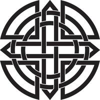 vector zwart monochroom keltisch knoop. ornament van oude Europese volkeren. de teken en symbool van de Iers, Schotten, Britten, frank.