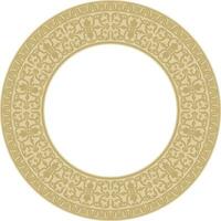 vector goud ronde klassiek Renaissance ornament. cirkel, ring Europese grens, opwekking stijl kader