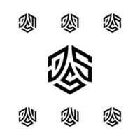 jss zeshoek logo, zeshoek met drie initialen logo vector, ontwikkelen, natuurlijk, modern, financiën logo, echt landgoed en bouw, krachtig, geschikt voor uw bedrijf. vector