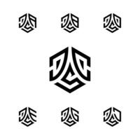 jcs zeshoek logo, zeshoek met drie initialen logo vector, ontwikkelen, natuurlijk, modern, financiën logo, echt landgoed en bouw, krachtig, geschikt voor uw bedrijf. vector