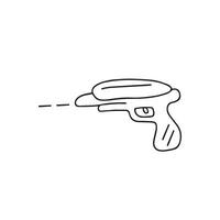 hand- getrokken vector illustratie van speelgoed- pistool.