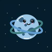 planeet karakter schattig vector