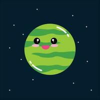 planeet karakter schattig vector