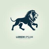 leeuw silhouet symboliek logo vector Aan wit achtergrond.