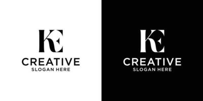 brief k e logo ontwerp concept vector