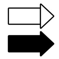 pijlen gemakkelijk hand- getrokken vector illustratie, vrij het formulier teken richten naar Rechtsaf, tonen richting