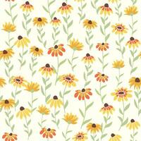 tuin Rudbeckia bloem naadloos patroon. mooi geel bloem, symbool van de zon vector