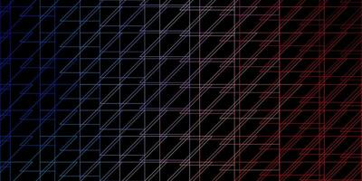 donkerblauwe, rode vectorachtergrond met lijnen. vector