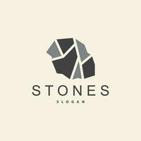 steen logo, premie elegant ontwerp, steen balans vector, stepping rots wandelen icoon illustratie ontwerp vector