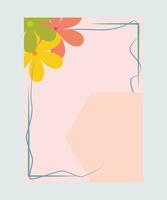 abstract en bloemen Sjablonen voor groet en bedrijf kaart, uitnodiging, folder, banier, brochure, e-mail kop, reclame, poster en bladzijde Hoes vector