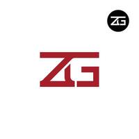 brief zg monogram logo ontwerp vector