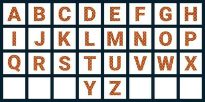 een naar z brief ontwerp. Engels alfabet geïllustreerd woordenboek. abc set. alfabet een naar z vector ontwerp.