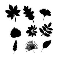 silhouet blad herfst natuur fabriek vector