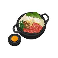 Japans sukiyaki vector illustratie logo