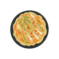 pajeon Koreaans lente-ui pannenkoek illustratie logo vector