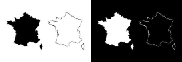 Frankrijk kaart vector. vector