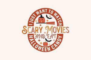 halloween eng films eps ontwerp cricut het dossier. halloween overhemd afdrukken sjabloon, t-shirt, grafisch ontwerp, mokken, Tassen, achtergronden, stickers vector