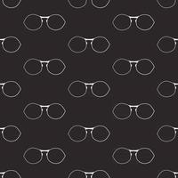 naadloos patroon met handgetekende bril vector