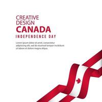 Canada onafhankelijke dag poster creatief ontwerp illustratie vector sjabloon