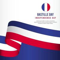 bastille dag onafhankelijkheidsdag viering, banner decorontwerp vector sjabloon illustratie