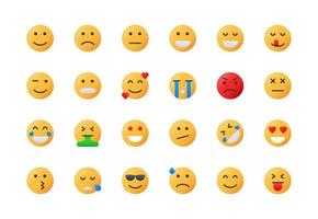 emoticon en emoji verloop icon set icon vector