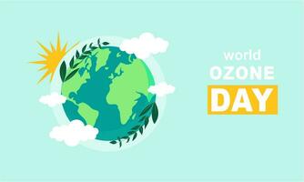 hand- getrokken wereld ozon dag achtergrond vector