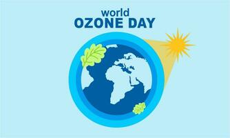 hand- getrokken wereld ozon dag achtergrond vector