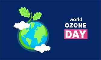 hand- getrokken wereld ozon dag achtergrond vector