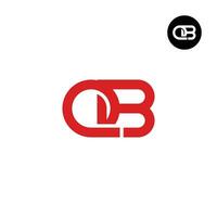 brief qb monogram logo ontwerp vector