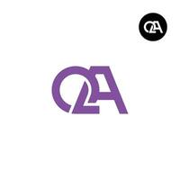 brief qa monogram logo ontwerp vector